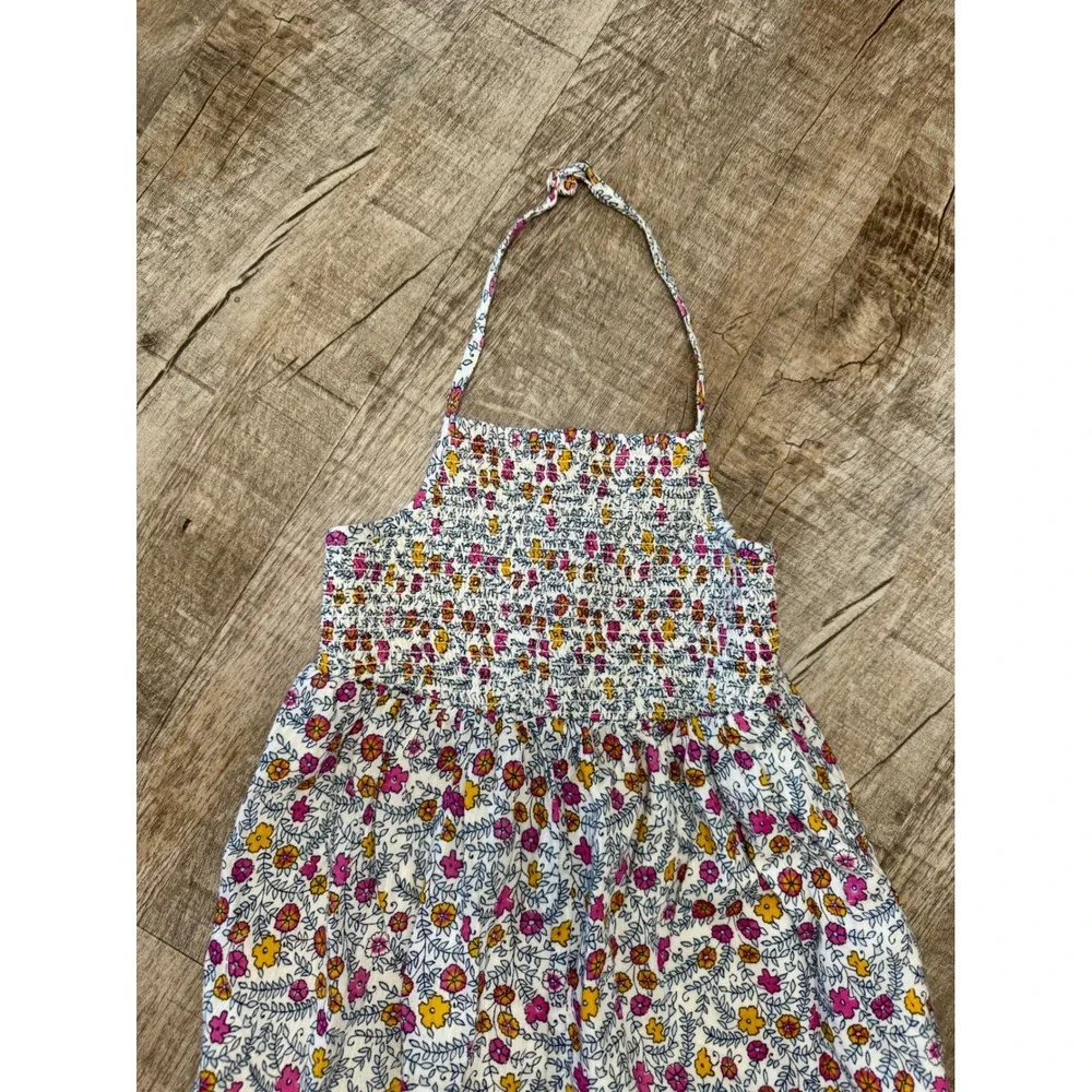Old‎ Navy Kids Floral Smocked Halter Jumpsuit White Pink Yellow 4T
